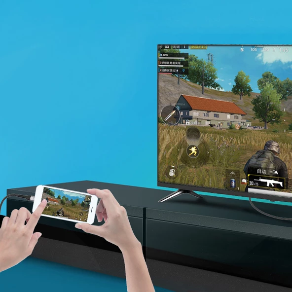 Zore QG06 8K 60 Hz Görüntü Kalitesi Type-C to HDMI Kablo 1.8M - 5