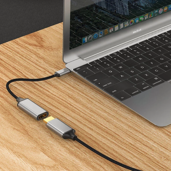 Zore QG05 8K 60 Hz Görüntü Kalitesi Type-C to HDMI Dönüştürücü 15cm - 4