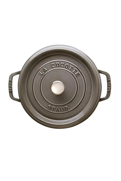 Staub 405002460 Döküm Tencere Yuvarlak Gri 24 cm