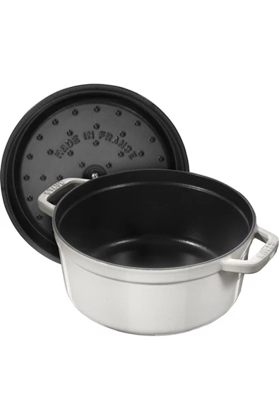 Staub 405014130 Döküm Tencere Yuvarlak 26cm Beyaz