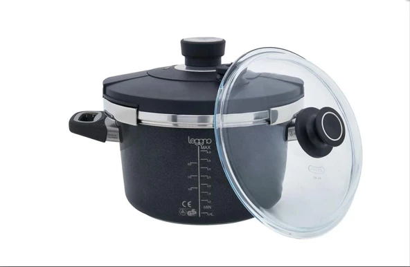 Leggno Blk2383pc4st Gourmet Black Döküm Düdüklü 4,5 Lt - 2