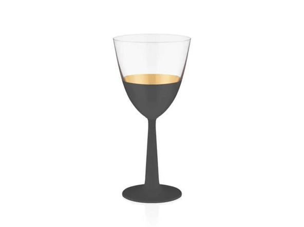 Decorium M00505 Kırmızı Şarap Kadehi 6 Parça Vision Black - Resim 2