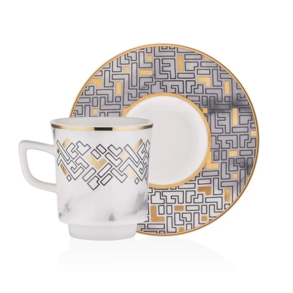 Decorium M00705 Kahve Fincan Takımı 12 Parça Monochrome - Resim 2