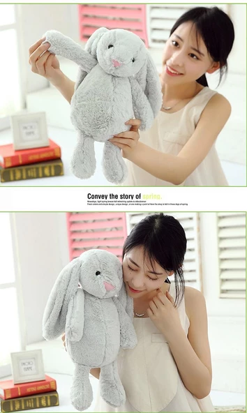 Uzun Kulak Uyku Arkadaşım Bunny Peluş Tavşan 65 cm - Çocuğunuzun Uyku Arkadaşı - 7