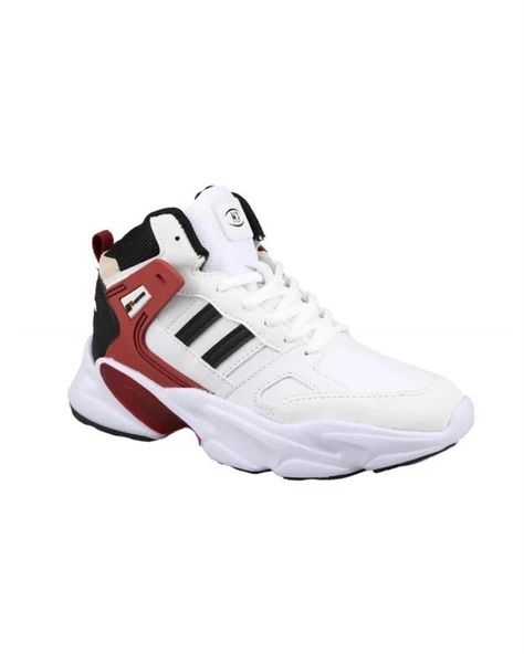 M.P. 232-1014 Erkek Beyaz-Bordo (40-44) Basketbol Ayakkabı - 2