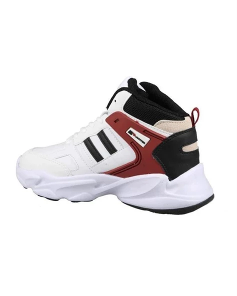 M.P. 232-1014 Erkek Beyaz-Bordo (40-44) Basketbol Ayakkabı - 3