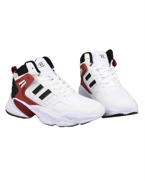 M.P. 232-1014 Erkek Beyaz-Bordo (40-44) Basketbol Ayakkabı - 4