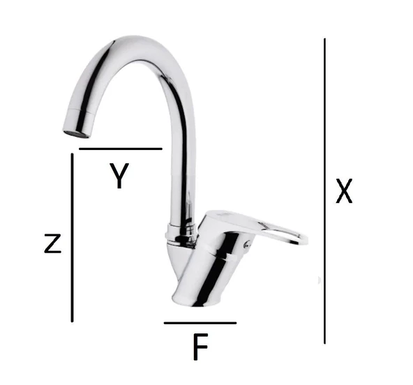 Lavabo Bataryası 360 Derece Oynar Başlıklı Banyo Bataryası 5 YIL Garantili Lavabo Musluğu - 2