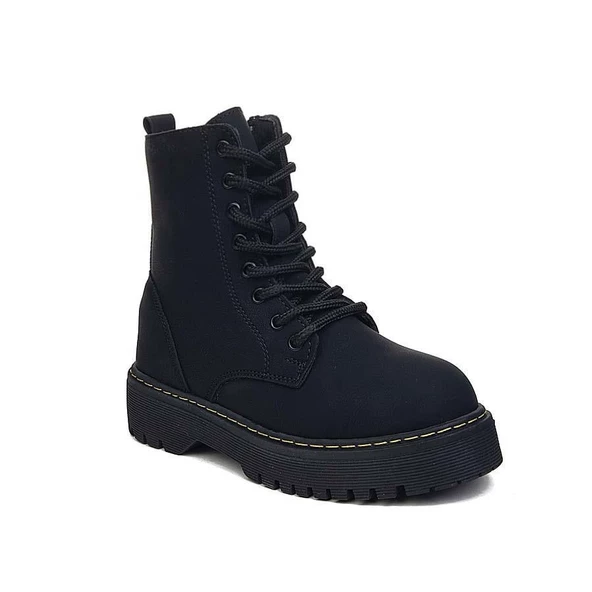 Albishoes Kız Çocuk Fermuarlı Suya Dayanıklı Kışlık Soğuk Geçirmez Postal Bot Bağcıklı Çocuk Bot - 2