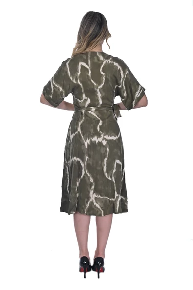 Modatalika Midi Boy Desenli Kadın Elbise - 3