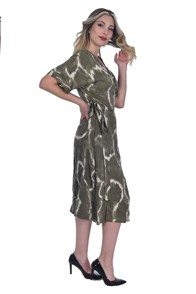 Modatalika Midi Boy Desenli Kadın Elbise - 2