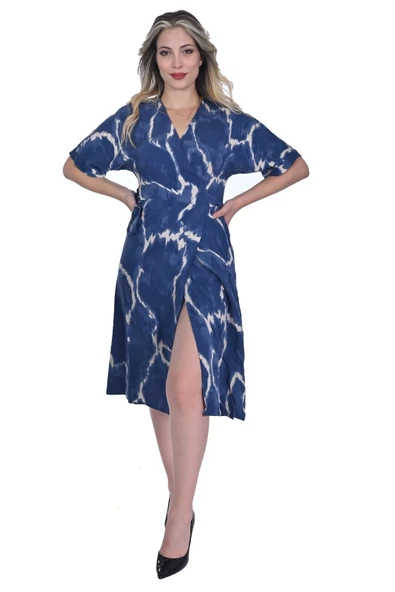 Modatalika Midi Boy Desenli Kadın Elbise - 4