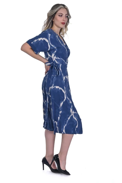 Modatalika Midi Boy Desenli Kadın Elbise - 6