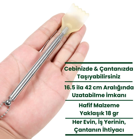 Pratik Uzayabilen Teleskopik Sırt Kaşıma Aleti - Sırt Kaşıyıcı 42 cm - 2