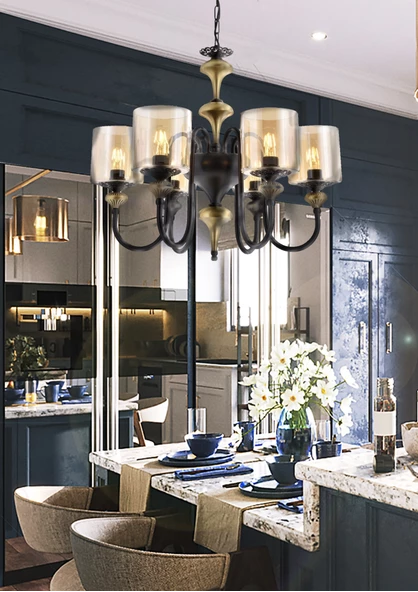 ALTILI SİYAH AVİZE A-461-6