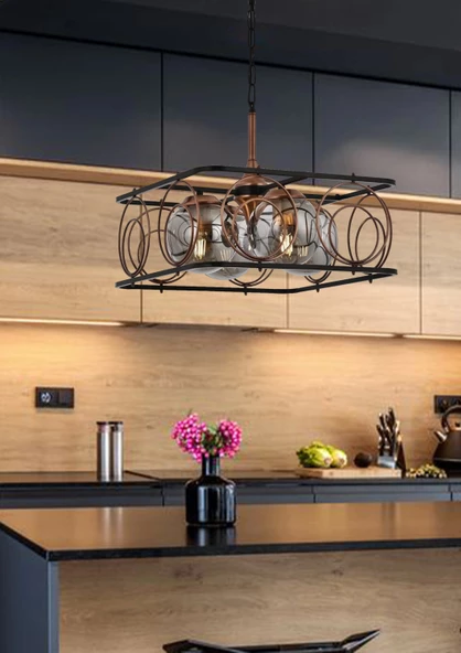 A-180-4 CPR Bakır Avize - Resim 2