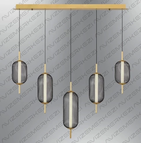 ZC-322-5YG BEŞLİ YEMEK MASASI AVİZE