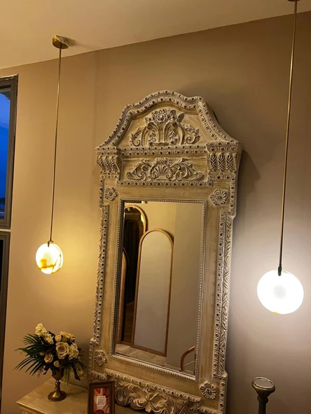 M-7106-25-1 25 CM ÇAP MERMER TEKLİ AVİZE - Resim 2