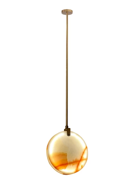 M-7106-25-1 25 CM ÇAP MERMER TEKLİ AVİZE