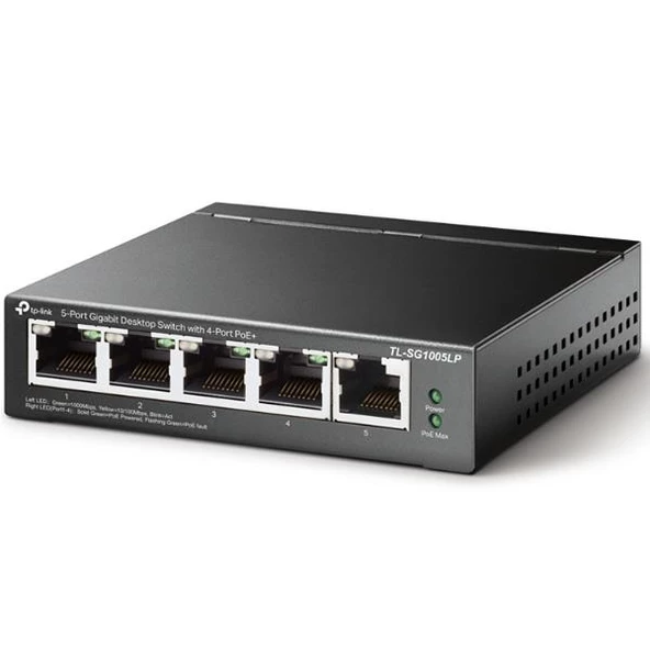 TP-Link TL-SG1005LP 5 Port 4xPoE+ (40W) Gigabit Masaüstü Switch