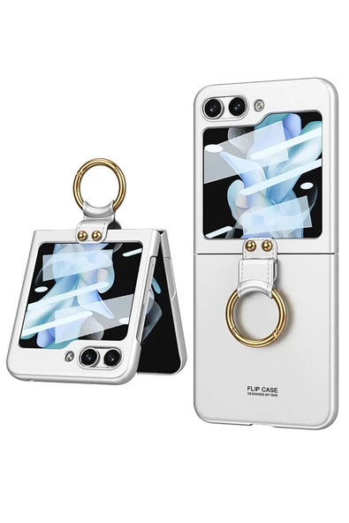 Galaxy Z Flip 5 Kılıf Kıpta Yüzüklü Flip Sert Kılıf - 2