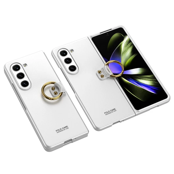 Galaxy Z Flip 5 Kılıf Kıpta Yüzüklü Flip Sert Kılıf - 9