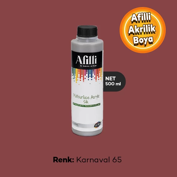 Afilli Karnaval 65 Su Bazlı Ev Bakım Ve Hobi Boyası 500 ML