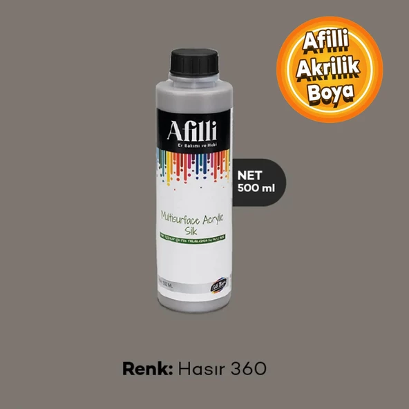 Afilli Hasır 360 Su Bazlı Ev Bakım Ve Hobi Boyası 500 ML