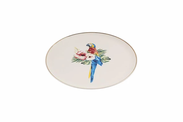 Porland Exotic Desen2 Düz Tabak 21cm - 2