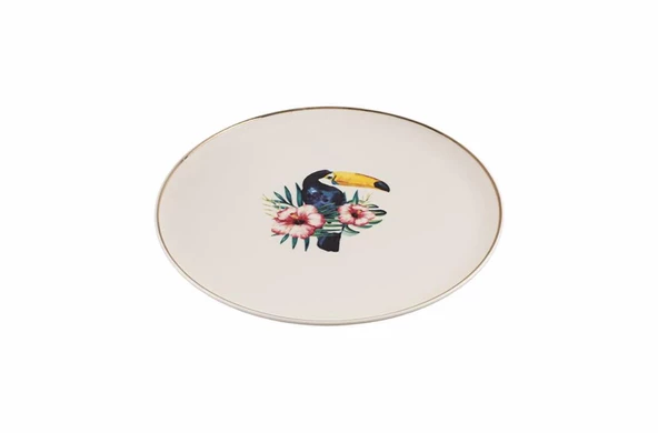Porland Exotic Desen3 Düz Tabak 21cm - 2