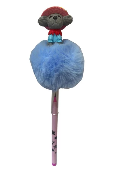 Ponponlu Köpek Figürlü Yumurtlayan Kalem 1 Adet Köpek Şekilli Yumurtlayan Kalem Hediye Kalem Tüylü Sevimli Kalem