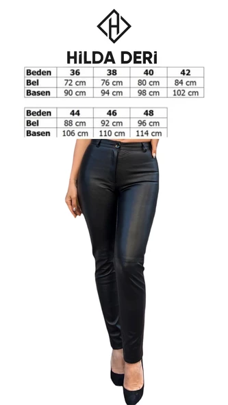 Cepsiz Siyah Hakiki Deri Pantolon Adel ile Şık ve Fit Bir Kombinasyon - 9