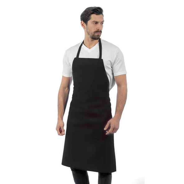 Şensel, Ön Önlük, Siyah, Boyundan Askılı -93E1050-İş Önlüğü-Kafe