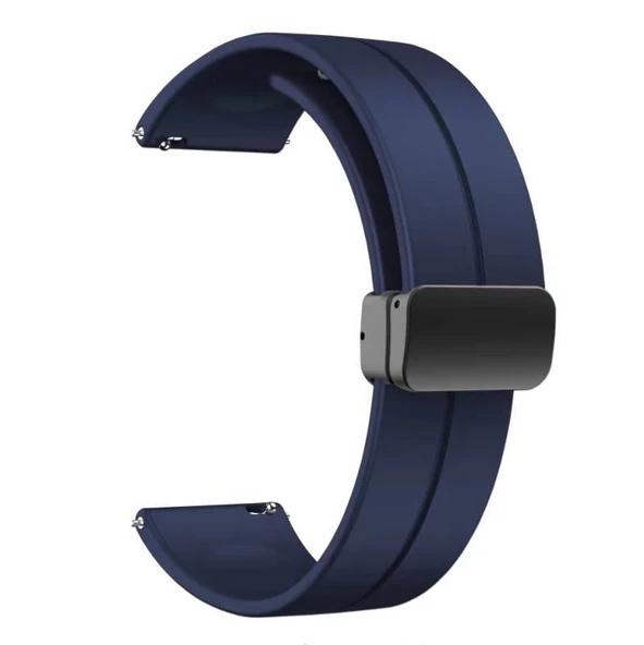 Oppo Watch 46mm 22mm Manyetik Klipsli Silikon Lüx Kordon + Metal Kordon Dönüştürücü - 8