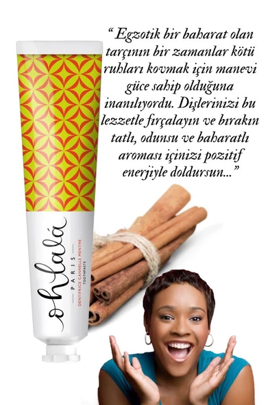 OHLALA Cinnamon Mint (Tarçın-Nane) Diş Macunu 75ml - Resim 4