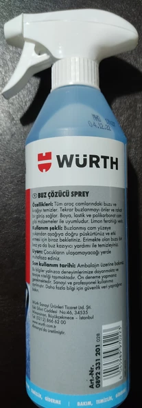 WÜRTH BUZ ÇÖZÜCÜ SPREY 500 ML. - 4