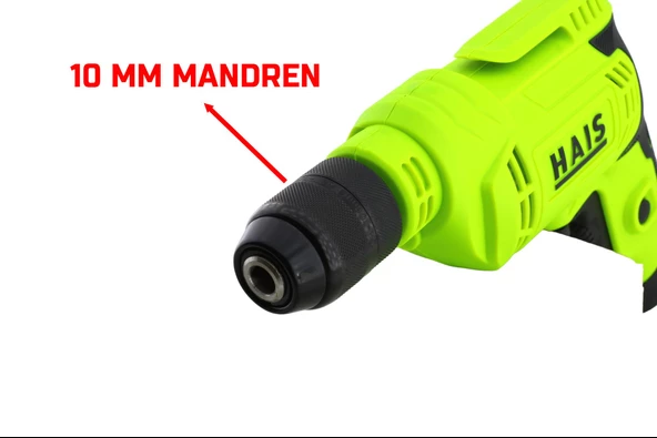Haıs 6110 Darbesiz Elektirikli Matkap 10mm Mandren Delici 450W Yeşil - 2
