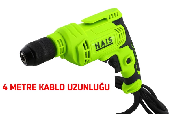 Haıs 6110 Darbesiz Elektirikli Matkap 10mm Mandren Delici 450W Yeşil - 3