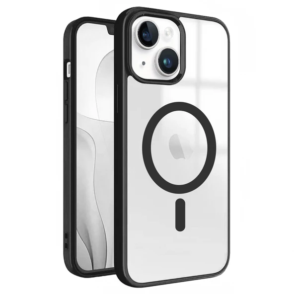 iPhone 14 Magsafe Özellikli Renkli Clear Case Kapak - 4