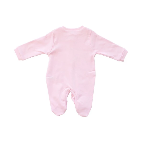 Sade Pembe Bereli Eldivenli Bebek Tulum - 4