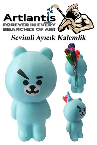 Silikon Sevimli Ayıcık Kalemlik 1 Adet Yumuşak Silikon Sevimli Hayvanlar Kalem Kutusu Eğlenceli Hediyelik Kalemlik - 3
