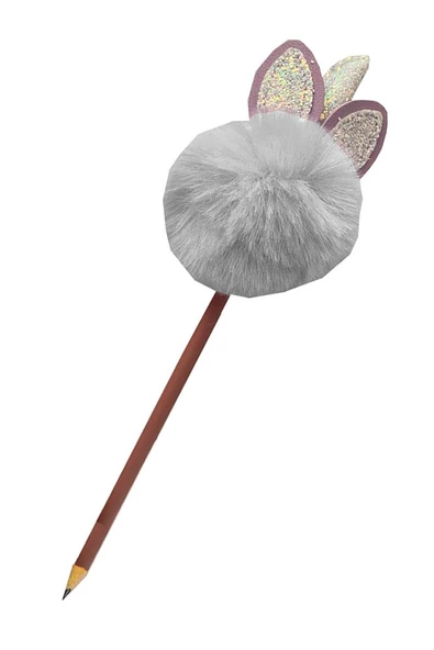 Unicorn Ponpon Peluş Kurşun Kalem 1 Adet Peluş Tüylü Tek Boynuzlu Unicorn Figürlü Kurşun Kalem Hediye Kalem Tüylü Sevimli Kalem