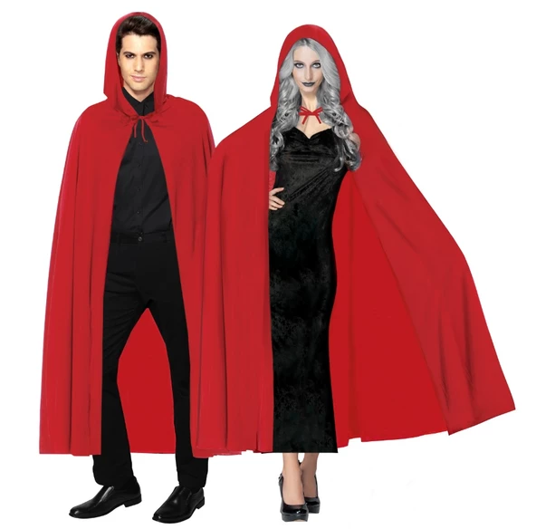 Kırmızı Renk Kapşonlu Pelerin 120 cm ürün görseli 1