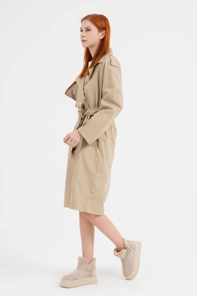 Kadın Bot Kalın Tabanlı Yumuşak Rahat İçi Kürklü - Resim 8