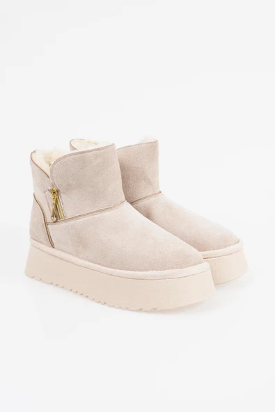 Kadın Bot Kalın Tabanlı Yumuşak Rahat İçi Kürklü - Resim 9