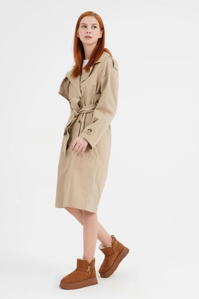 Kadın Bot Kalın Tabanlı Yumuşak Rahat İçi Kürklü - Resim 3