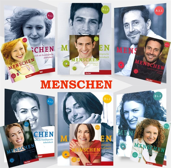 Menschen A1.1 + A1.2 + A2.1 + A2.2 + B1.1 + B1.2 + AR Teknolojisi ile Kolay Öğrenme ( 6 lı SET )