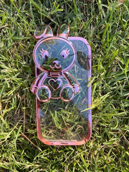 İphone 13 Pro Stantlı Rabbit Silikon Telefon Kılıfı