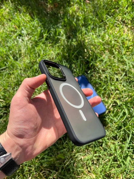 İphone 14 Pro Magsafe Mat Krom Telefon Kılıfı - Resim 8