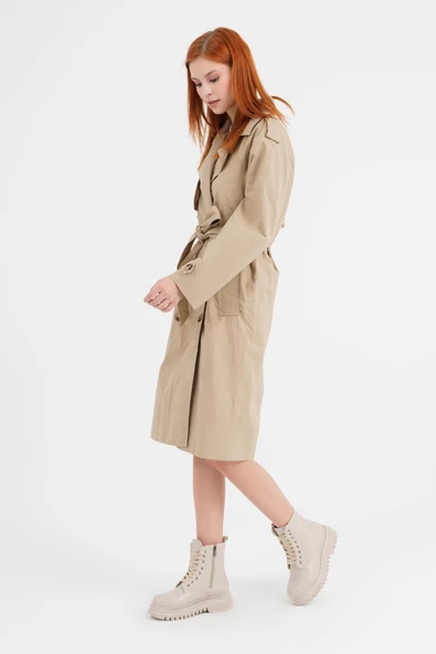 Kadın Bağcıklı Bot Postal Kalın Tırtık Tabanlı Rahat Ayakkabı - 7